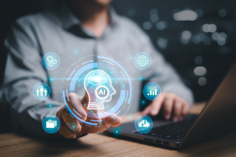 Artificial,Intelligence,Concept.,Man,Using,Technology,Smart,Robot,Ai,For